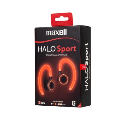 Maxell 348484 HALO Sport vezeték nélküli fülhallgató, TWS, 16 Ohm, 93 dB, mikrofon, vezeték nélküli töltés