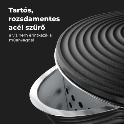 AENO AEK0003 EK3 elektromos vízforraló, max. 2200 W, 1,7 literes tartály, LED állapotjelző, rozsdamentes acél