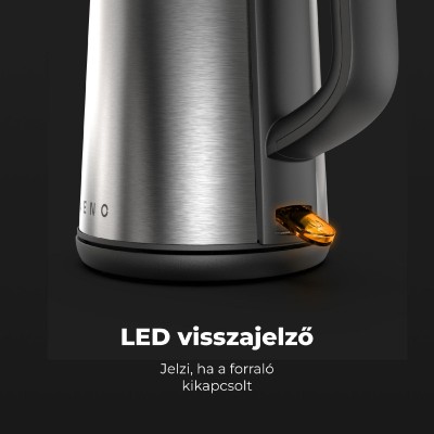 AENO AEK0003 EK3 elektromos vízforraló, max. 2200 W, 1,7 literes tartály, LED állapotjelző, rozsdamentes acél