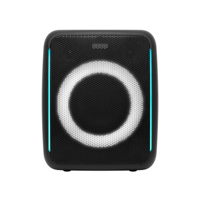 SAL BTCUBE hordozható BoomBox, vezeték nélküli hangszóró, 70W, BT TWS, USB NP3, AUX, MIC, GUITAR, BASS EQ, LED effektek, telefontöltés, power bank, vízálló