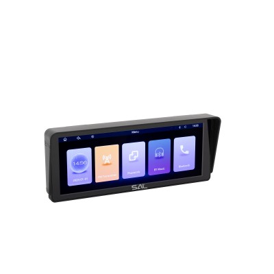 Okos autó multimédia központ, 10” IPS LCD érintőképernyő, CarPlay, Android Auto, Mirror Link képernyő tükrözés, USB/microSD zene/fénykép/videó lejátszás, Bluetooth, WiFi, beépített hangszóró, FM modulátor, sztereó AUX kimenet, tolatókamera bemenet, dupla USB töltő