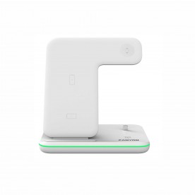 CANYON CNS-WCS302W 3in1 vezeték nélküli töltő, Qi szabvány, micro USB / lightning töltőport, fehér