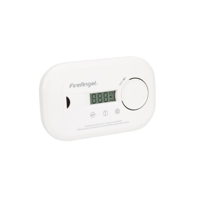FireAngel FA6812-EU szén-monoxid vészjelző, cserélhető elem, 10 év várható üzemidő, LCD kijelző, fehér