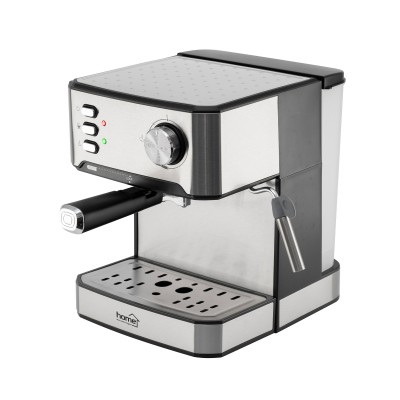 HOME HGPR15 presszókávé főző, 15bar, inox, tejhabosítás, elektronikus vezérlés, automatikus kikapcsolás