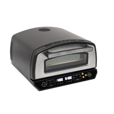 HOME HGPZ450 elektromos pizzasütő, max. 2000 W, max. 450 °C, LED kijelző, érintőgomb, fém ház, multifunkciós