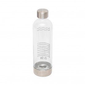 Home HGSZG1000P vizes palack, HGSZG1000 szódagéphez, BPA mentes, PET műanyag, rozsdamentes acél fedő és talp, 1 L, 850 ml szénsavasítható