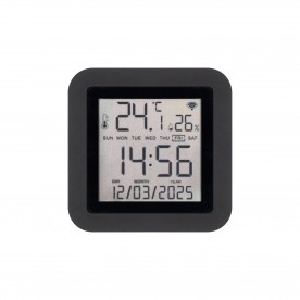 Home HSTHR távirányító, hő- és páratartalom mérő, óra, LCD kijelző, Smart Life, Tuya Smart, okos otthon, telefonos értesítés, automatizálás, eszközvezérlés, riasztás, USB tápellátás
