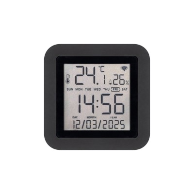Home HSTHR távirányító, hő- és páratartalom mérő, óra, LCD kijelző, Smart Life, Tuya Smart, okos otthon, telefonos értesítés, automatizálás, eszközvezérlés, riasztás, USB tápellátás
