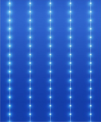 HOME KIN210DWH DOT LED-es fényfüggöny, 210db hidegfehér DOT LED, 1,5m hosszú, állófényű, adapteres tápellátás, beltéri kivitel