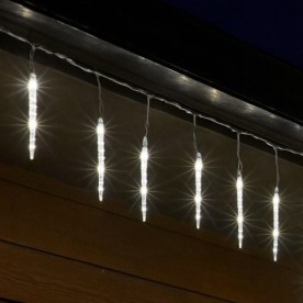 HOME KJL288 jégcsap fényfüzér, 3,5m hosszú, 288db hidegfehér SMD LED, 8db jégcsap/36db LED, hálózati adapter, kül- és beltéri kivitel