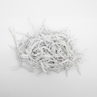 HOME KSFW200WW sorolható fényfüggöny, 4 méter, 200db melegfehér LED, fehér vezeték, kül- és beltéri kivitel