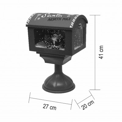 HOME LFS410 havazó postaláda, 8 dallam, 6 db hidegfehér LED, elemes vagy adapteres tápellátás, beltéri kivitel