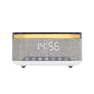 HOME LTCR06 multimédia lejátszó és ébresztőóra, 2x5 Watt, Qi telefontöltés, Bluetooth TWS, FM rádió, LED kijelző, beépített akkumulátor