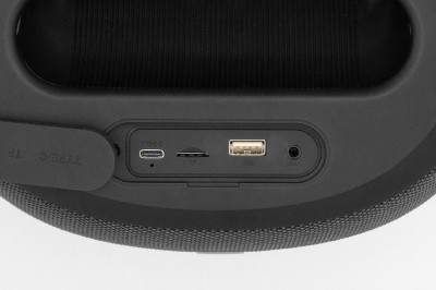 SAL PARCUBE boombox, 100 W, 2db vezeték nélküli mikrofon, 5db hangszóró, LED fényeffekt, IPX6 védelem, bluetooth