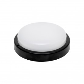 HOME RCC18LEDBK LED-es fali/mennyezeti lámpa, kör alakú, fekete, 18 W, 4000K, 1200 lumen, IP54, kül- és beltéri kivitel