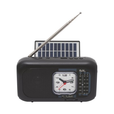SAL RPH3 napelemes rádió és multimédia lejátszó, hibrid töltés, 3 sávos, napelemes, Bluetooth, cserélhető akkumulátor