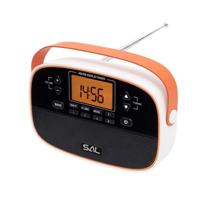 SAL RPR4LCD táskarádió, AM-FM automatikus hangolás, 2x40 programhely, órakijelzés