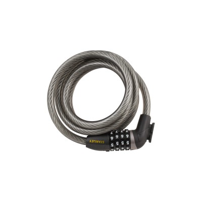 STANLEY S755-204 kábelkombinációs kerékpár zár, 9999 kombináció, 1800 mm hosszúság