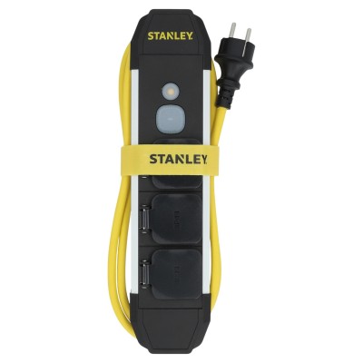 STANLEY SXSK-100 3-as elosztó kapcsolóval, max. 3680 W, IP44, 1,5 m kábel, H07RNF 3G1,5, kül- és beltéri kivitel