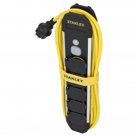 STANLEY SXSK-108 5-ös elosztó kapcsolóval, IP44, 5m kábel, H07RNF 3G1,5, max. 3680 W, kül- és beltéri kivitel
