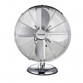 Techwood TVI-335 fém asztali ventilátor, 30 cm-es lapátátmérő, 45 W, 3 sebesség, oszcillálás, hálózati tápellátás