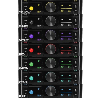 SAL VB5500 SMART autórádió, 4x50W, 2xDIN, FM RDS, USB-microSD, MP3 lejátszó, dupla USB aljzat, telefontöltő, kiválasztható RGB gomb világítás, telefonról is vezérelhető okos autórádió