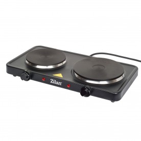 Zilan ZLN2181 elektromos főzőlap, 2500 W, 2 főzőlap, 2 db hőmérséklet szabályozó, fekete